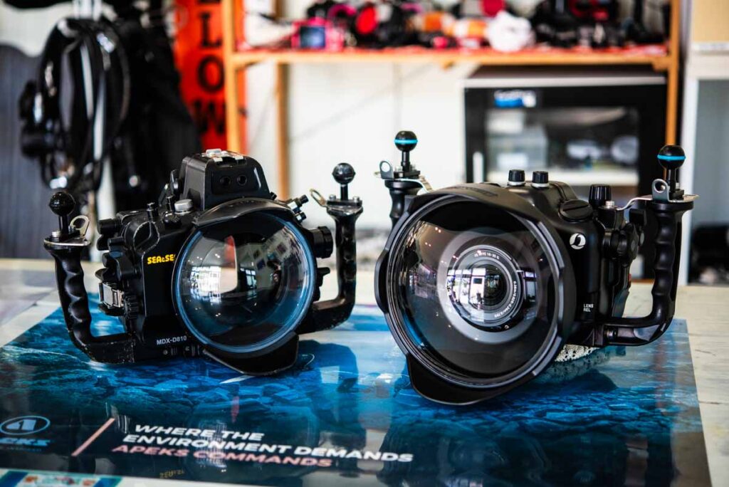 nauticam NA A7IV(左) & SEA&SEA MDX-D810(右)